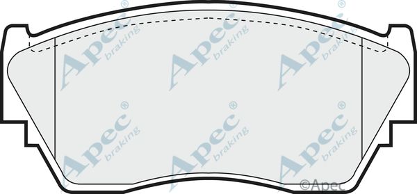 APEC BRAKING stabdžių trinkelių rinkinys, diskinis stabdys PAD782